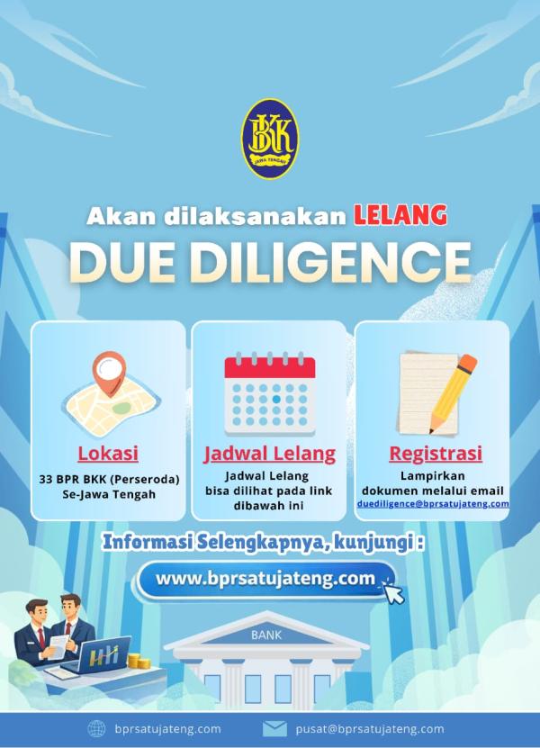 PENGUMUMAN PRAKUALIFIKASI PENGADAAN JASA DUE DILIGENCE BPR